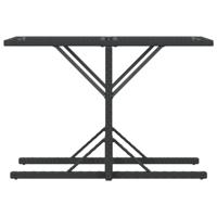 3-delige Bistroset met kussens poly rattan zwart - thumbnail