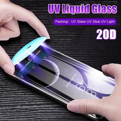 UV vloeistof gebogen volledige lijm volledig scherm getemperd glas voor Galaxy Opmerking 8