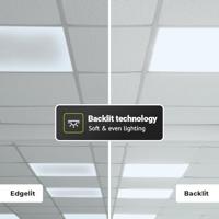 LED Paneel - 62x62 cm - 36 Watt - 4860lm (135lm/W) - 6500K Daglicht wit - Flikkervrij - UGR22 - 5 jaar garantie - thumbnail