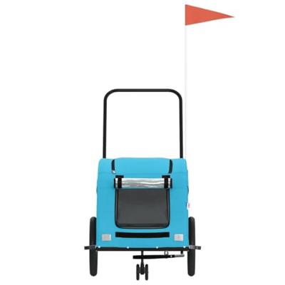 VidaXL Hondenfietstrailer oxford stof en ijzer blauw