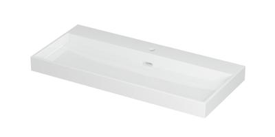 Wastafel Urban Porselein met 1 kraangat 100 cm x 45 cm x 8 cm Glans wit 0201061