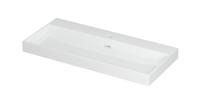 Wastafel Urban Porselein met 1 kraangat 100 cm x 45 cm x 8 cm Glans wit 0201061 - thumbnail