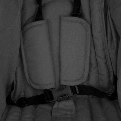 Tweeling kinderwagen staal donkergrijs