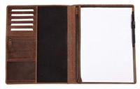 Juscha JU-30122 Schrijfmap Pride And Soul A4 Winston Bruin Leer - thumbnail