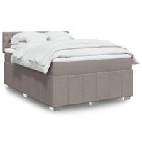 Boxspring met matras stof taupe 160x200 cm - thumbnail