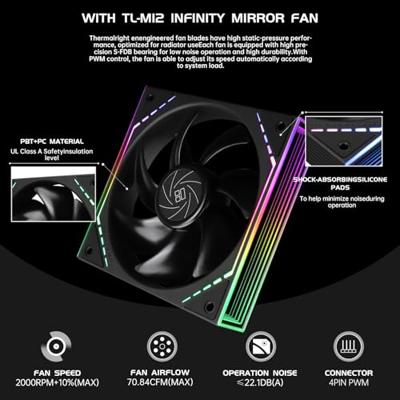 THERMALRIGHT - Frozen Infinity 360 - AIO-waterkoeling - 120 mm ventilatoren - ARGB Intel AMD - Zwart