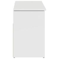 Schoenenrek 102x30,5x45 cm bewerkt hout hoogglans wit - thumbnail