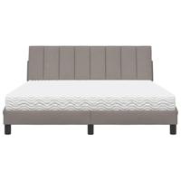 Bed met matras "Hanko" stof taupe 160x200 cm - thumbnail