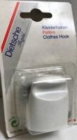 Universele handdoekhaak zelfklevend wit - thumbnail