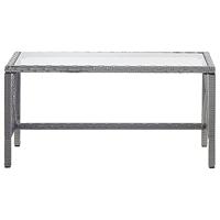 4-delige Loungeset met kussen poly rattan antraciet - thumbnail