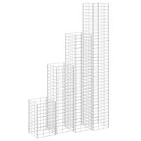 VidaXL Schanskorf plantenbakken 4 st 30x30x50/100/150/200 cm ijzer - thumbnail