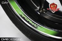 Print velg sticker rim sticker 44x300mm 8pcs.green fluor - thumbnail