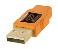 Tethertools TetherPro USB 2.0 to MicroUSB B 5-Pin, 15' (4.6m), High-Visibility Orange - thumbnail