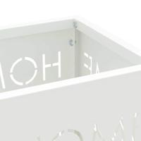 VidaXL Paraplu standaard met opslag wit 15,5 x 15,5 x 49 cm metaal - thumbnail