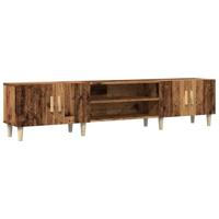 Tv-meubel 180x31,5x40 cm bewerkt hout oud houtkleurig - thumbnail