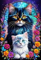 Cats - Maternal Love Collection Puzzel 1000 stukjes - thumbnail