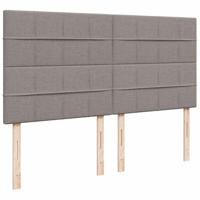 Boxspring met matras stof taupe 180x200 cm - thumbnail
