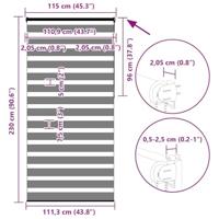 Zebra Blind 115x230 cm stofbreedte 110,9 cm polyester zandbruin - thumbnail