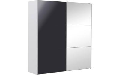 Goossens Kledingkast Easy Storage Sdk, 203 cm breed, 220 cm hoog, 1x 3 paneel schuifdeur li en 1x 3 paneel spiegel schuifdeur re Goossens Kledingkast Easy Storage Sdk, 203 cm breed, 220 cm hoog, 1x 3 paneel schuifdeur li en 1x 3 paneel spiegel schuifdeur re