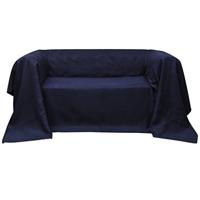 VidaXL Bankhoes microsuede marineblauw 270 x 350 cm - thumbnail