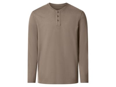 esmara Men Heren longsleeve (Lichtbruin, XL)