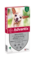 Advantix 40/200 voor honden tot 4 kg 2 x 6 pipetten - thumbnail