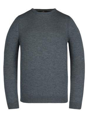 R-neck cotton slub medieval blue