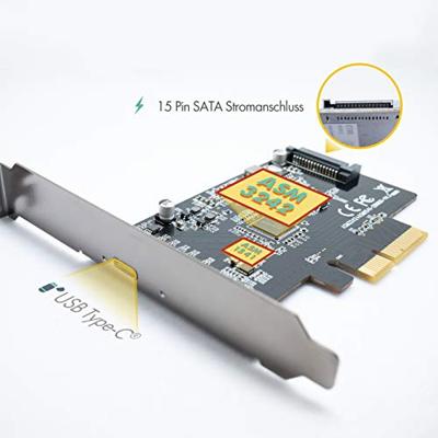 ICY BOX IB-PCI1901-C32 1 + 1 poorten USB 3.2 Gen 2x2-controllerkaart USB-C 3.2 Gen 2 PCIe ICY BOX IB-PCI1901-C32 1 + 1 poorten USB 3.2 Gen 2x2-controllerkaart USB-C 3.2 Gen 2 PCIe
