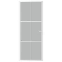 VidaXL Binnendeur 83x201,5 cm matglas en aluminium wit - thumbnail