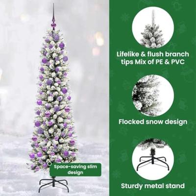 VidaXL Kunstkerstboom met 300 led wit 180 cm pvc en metaal en plastic