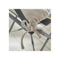 Gewatteerde zitting - VANDAAG - CHARME - Chambray x Petite Broderie Berenice - 40 x 40 cm - thumbnail