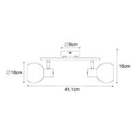 QAZQA Art Deco spot goud met groen glas 2-lichts - Vidro - thumbnail