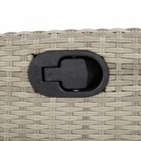 5-delige Tuinset met kussens poly rattan lichtgrijs - thumbnail