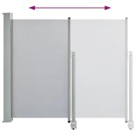 VidaXL Tuinscherm uittrekbaar 120x300 cm grijs - thumbnail