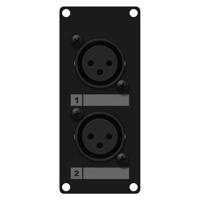 Caymon CASY125/B 2x XLR female naar terminal plaatje 1 space - thumbnail