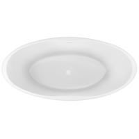 Vrijstaand Ligbad Wiesbaden Oval Acryl 170x78 cm Mat Wit - thumbnail