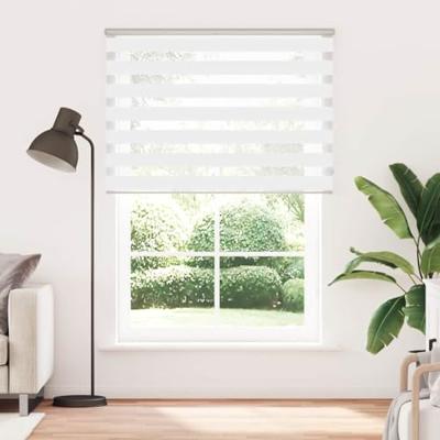 VidaXL Zebra rolgordijn 165x200 cm stofbreedte 160,9cm polyester wit VidaXL Zebra rolgordijn 165x200 cm stofbreedte 160,9cm polyester wit