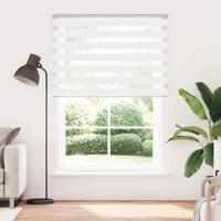 VidaXL Zebra rolgordijn 155x200 cm stofbreedte 150,9cm polyester wit - thumbnail