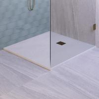 Douchebak Sanitop Just Creating Relievo Crag 100x120 cm Mat Wit Brauer - thumbnail