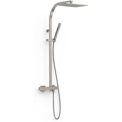 Regendoucheset Tres Slim Exclusive Opbouw Mengkraan met Antikalk Handdouche RVS Regendoucheset Tres Slim Exclusive Opbouw Mengkraan met Antikalk Handdouche RVS