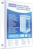 DONAU personaliseerbare ringmap, PP, ft A4, 4 D-ringen van 25 mm, wit - thumbnail