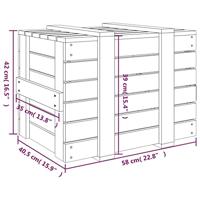 Opbergbox 58x40,5x42 cm massief grenenhout honingbruin - thumbnail