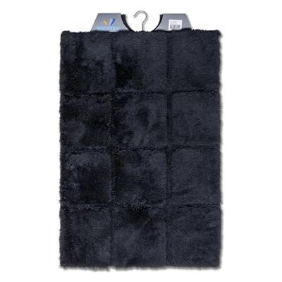 Wicotex badmat ruit zwart 60x90cm