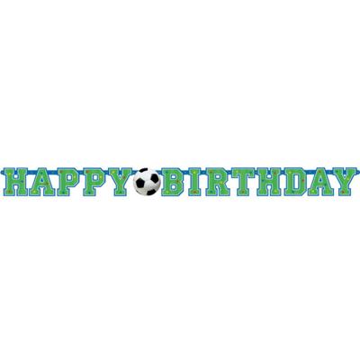 Amscan Letterslinger happy birthday voetbal 135 cm | 24 stuks