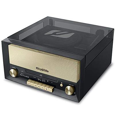 Muse MT-110 B retro stereo-installatie met platenspeler, bluetooth, cd-speler en radio met USB voor afspelen en opnemen, zwart