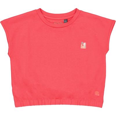 Quapi Zomer shirt meisjes - roze rood - Femke