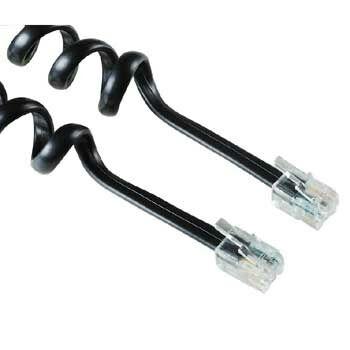 Hama hoorerkabel (modulaire stekker 4p4c, 1,5 m lang) zwart