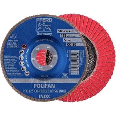 PFERD TOOLS 67712580 PFC 125 CO-FREEZE 80 SG INOX Lamellenschijf Diameter 125 mm Boordiameter 22.23 mm Legering op nikkelbasis, Superlegeringen op nikkel- of