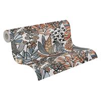 AS Creation Antigua - Wit - Planten Behang - 390952 - thumbnail