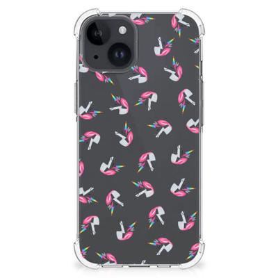 Doorzichtige Silicone Hoesje voor iPhone 15 Plus Unicorns Doorzichtige Silicone Hoesje voor iPhone 15 Plus Unicorns
